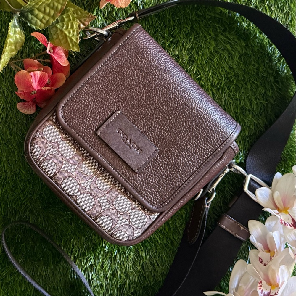 Coach Brown and Tan Shoulder Bag